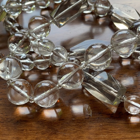 Lucite clear beaded 36” necklace - Picture 6 of 8